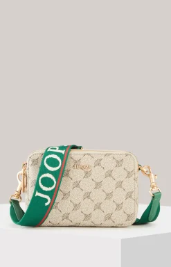 Schultertasche Mazzolino Diletta Susan in Beige/Grün