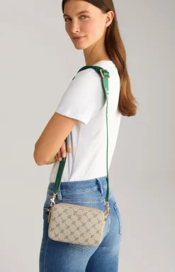 Schultertasche Mazzolino Diletta Susan in Beige/Grün