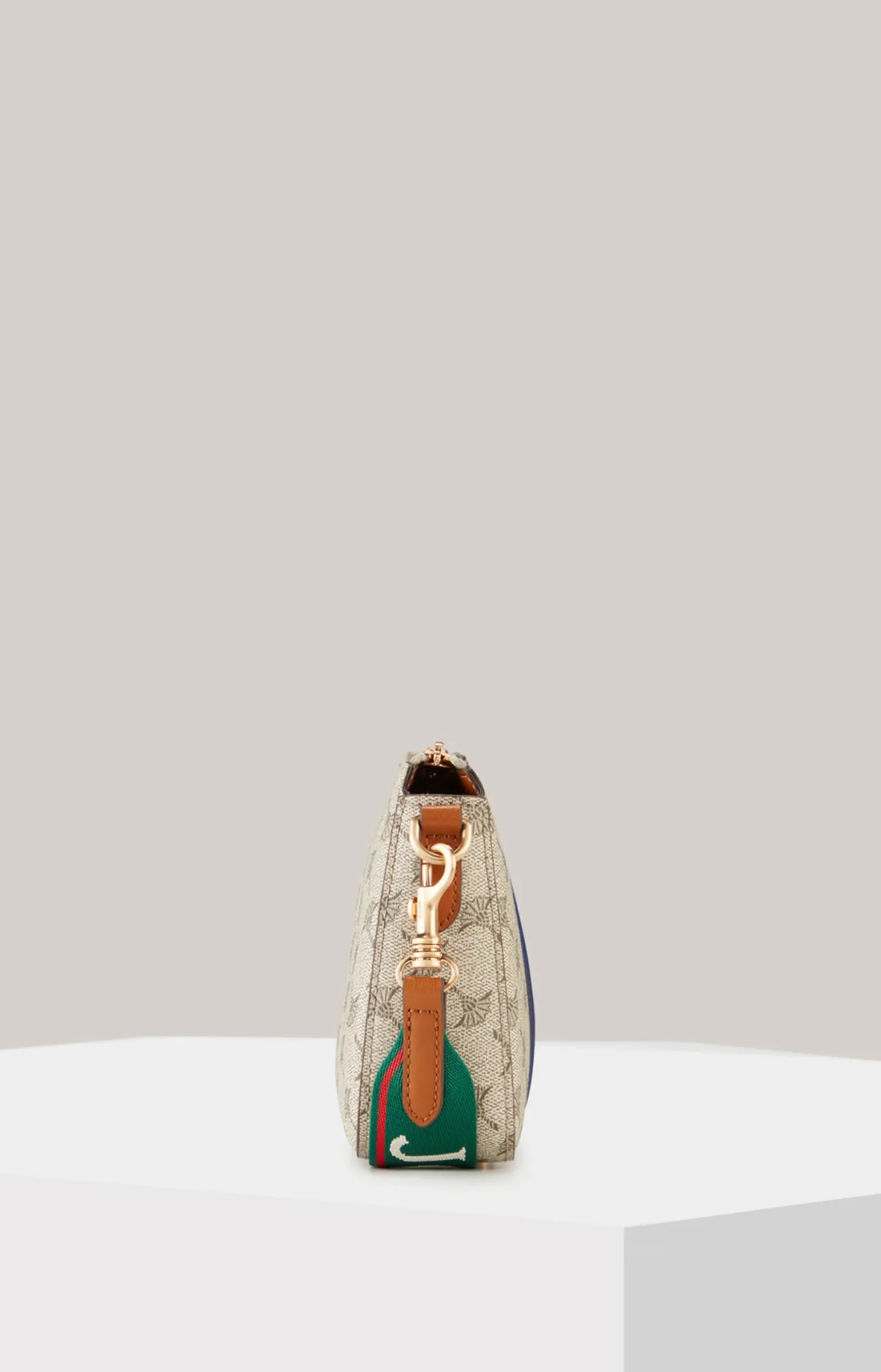 Schultertasche Mazzolino Due Jasmina in Taupe/Grün/Blau