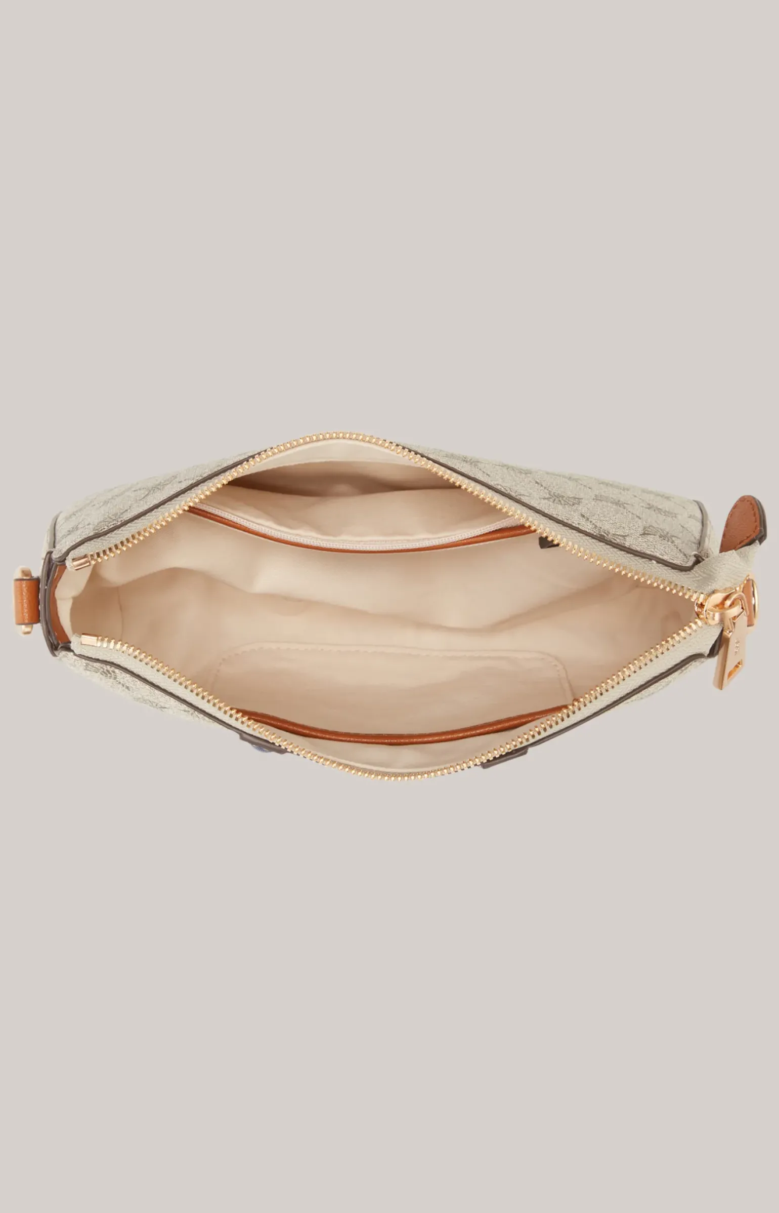 Schultertasche Mazzolino Due Jasmina in Taupe/Grün/Blau