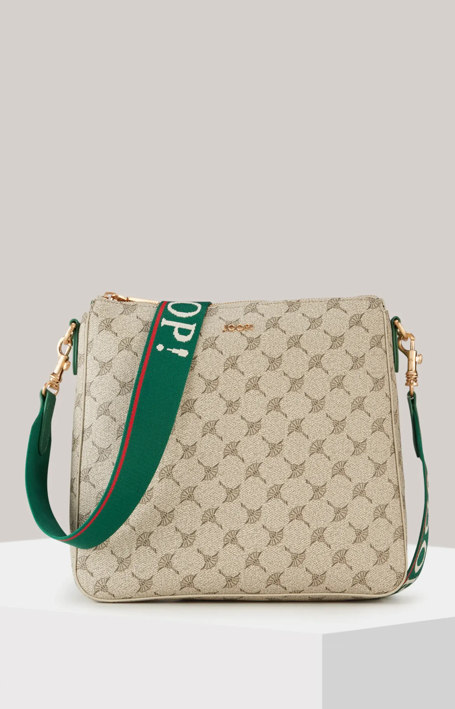 Schultertasche Mazzolino Diletta Jasmina in Beige/Grün