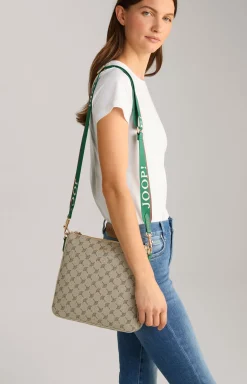 Schultertasche Mazzolino Diletta Jasmina in Beige/Grün