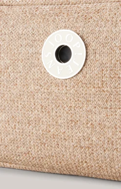 Schultertasche Paglia Cloe in Beige