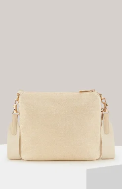 Schultertasche Paglia Letizia in Beige