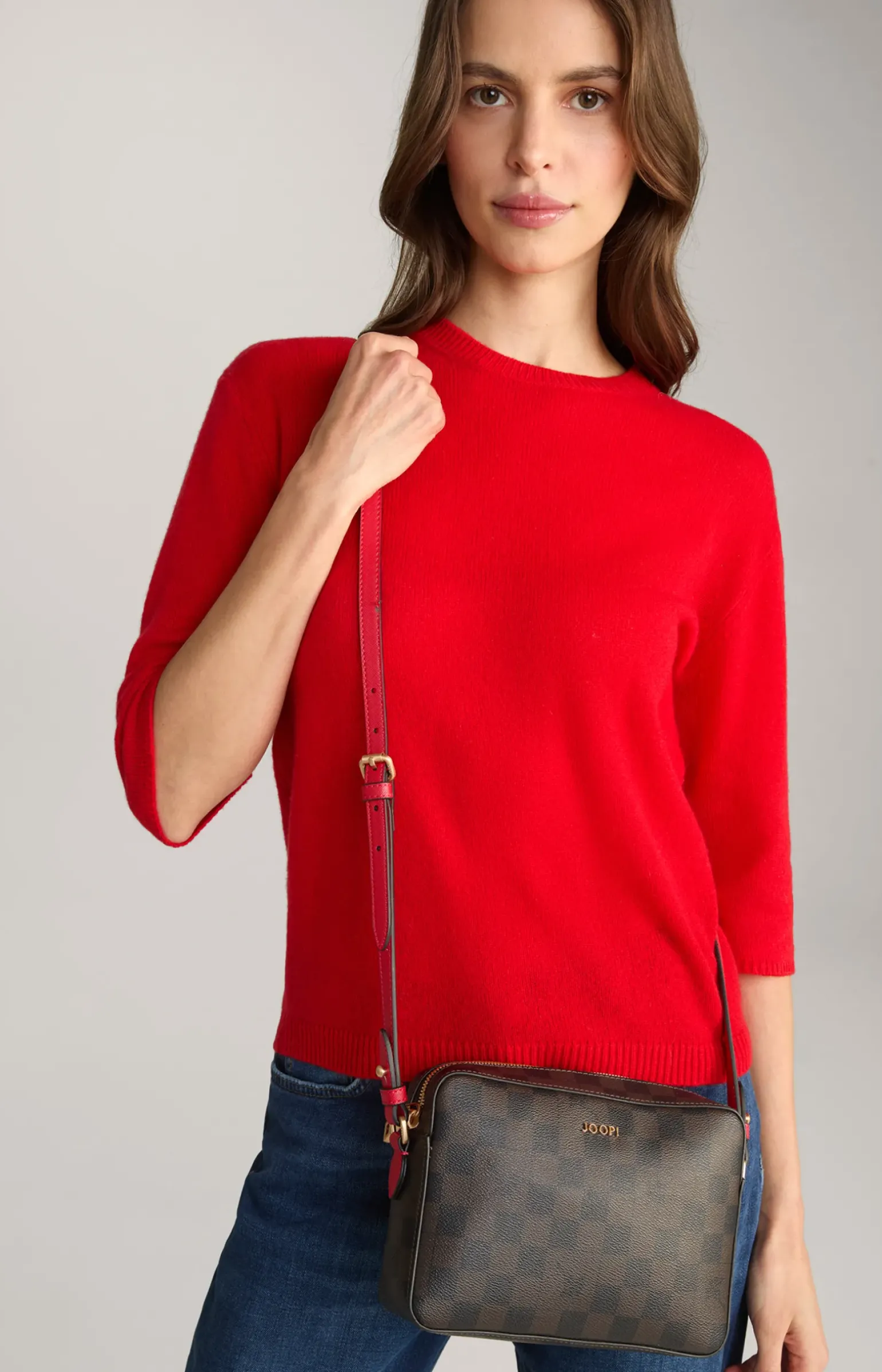 Schultertasche Piazza Edition Cloe in Braun/Schwarz