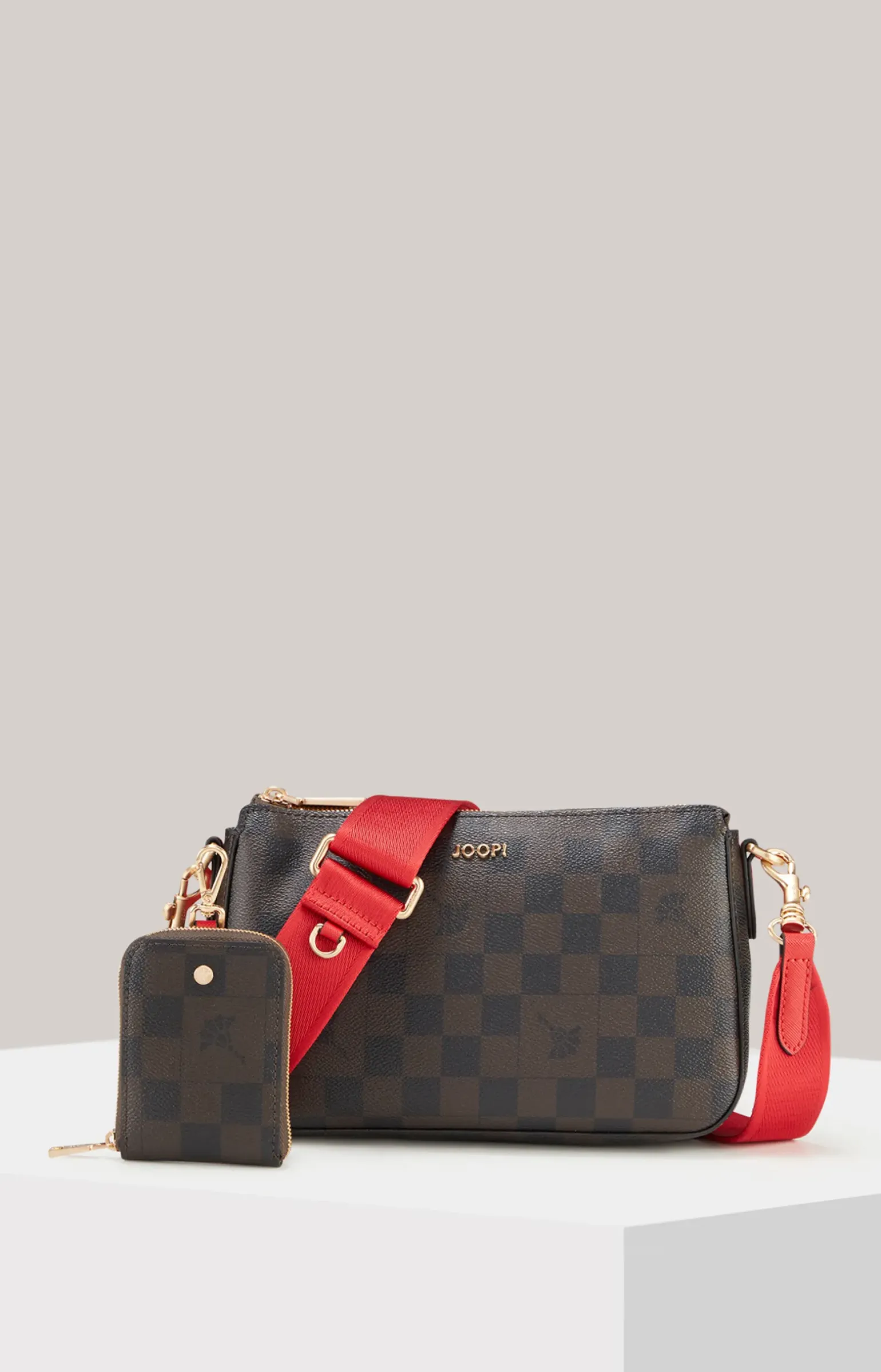 Schultertasche Piazza Edition Jasmina in Braun/Schwarz