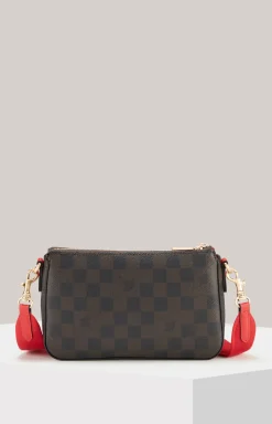 Schultertasche Piazza Edition Jasmina in Braun/Schwarz