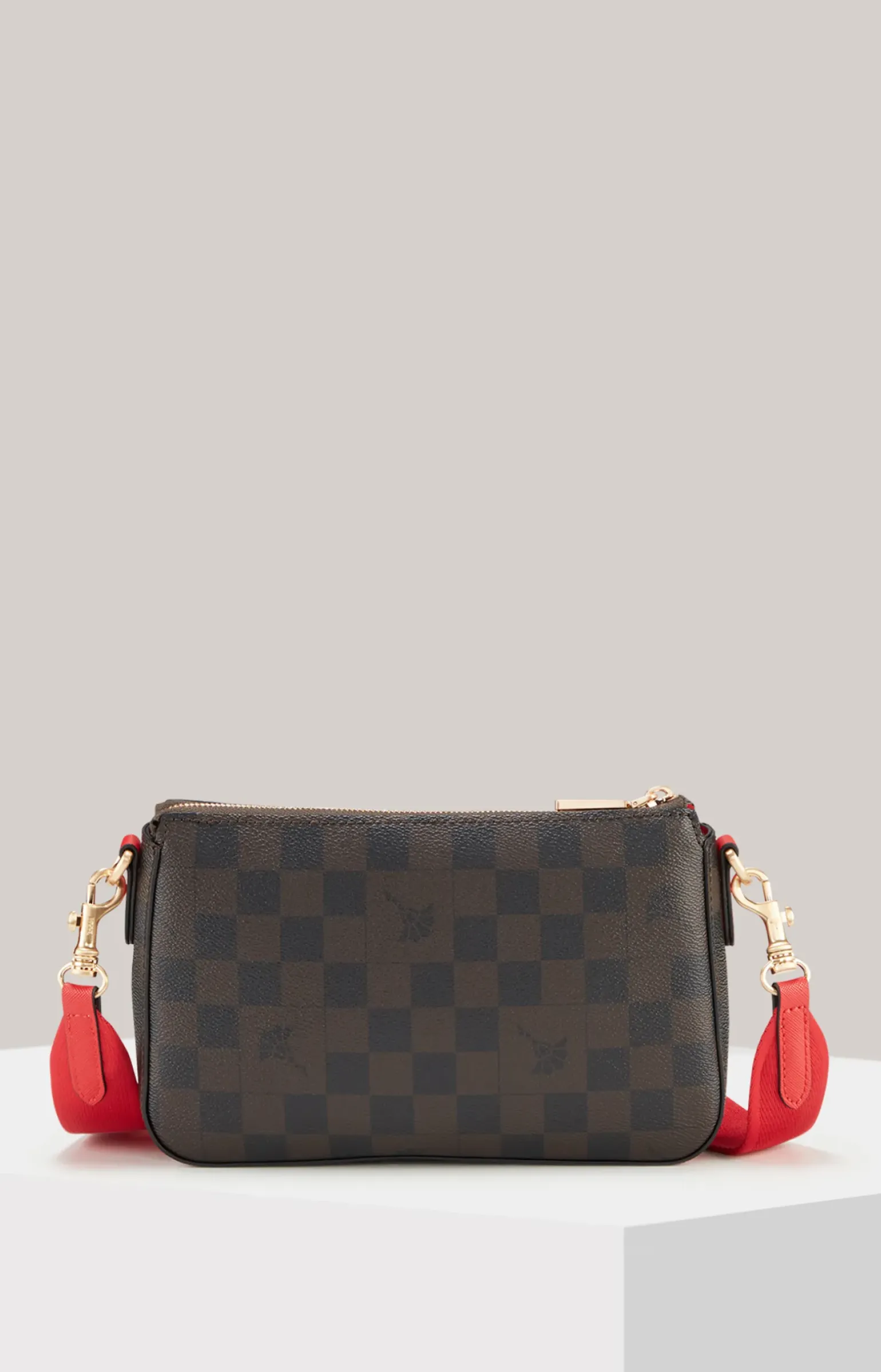 Schultertasche Piazza Edition Jasmina in Braun/Schwarz