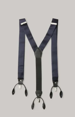 Seiden-Hosenträger in Dunkelblau