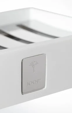 Seifenschale Bathline, Weiß/Silber