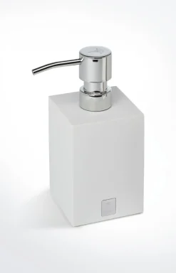 Seifenspender Bathline, Weiß/Silber