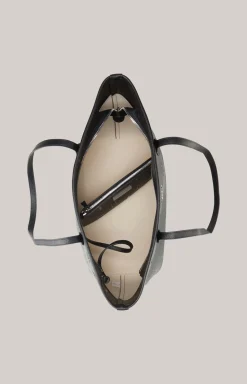 Shopper Decoro Stampa Lara in Schwarz