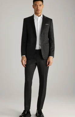 Smoking-Baukastenhose Bask in Schwarz strukturiert