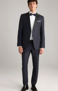 Smoking-Baukastensakko Horace in Dunkelblau gemustert