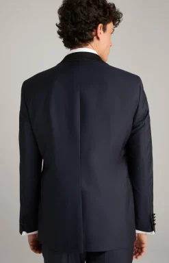 Smoking-Baukastensakko Horace in Dunkelblau gemustert
