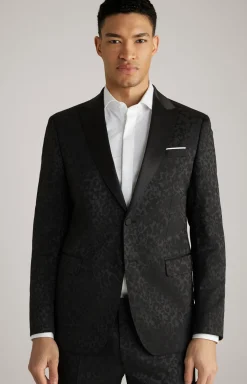 Smoking-Baukastensakko Horace in Schwarz strukturiert