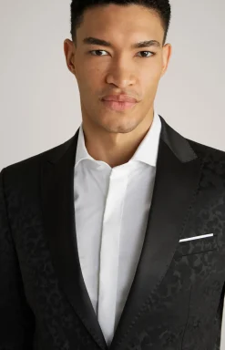 Smoking-Baukastensakko Horace in Schwarz strukturiert