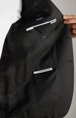 Smoking-Baukastensakko Horace in Schwarz strukturiert