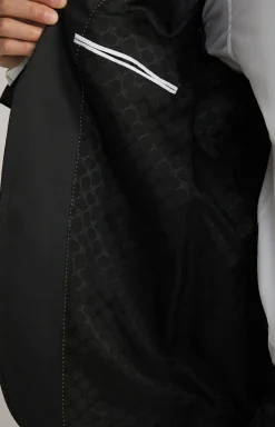 Smoking-Baukastensakko Horace in Schwarz strukturiert