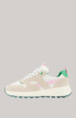 Sneaker Retron Hanna in Beige/Rosa/Grün