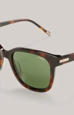 Sonnenbrille in Braun/Grün