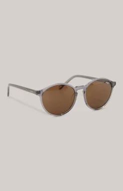 Sonnenbrille in Grau/Braun