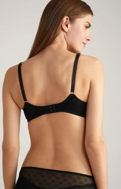 Spitzen-BH mit Bügel in Schwarz