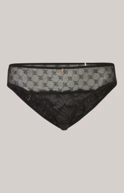 Spitzen-Slip in Schwarz