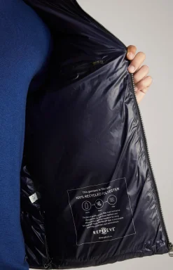 Steppjacke Ambro mit Kapuze in Dunkelblau