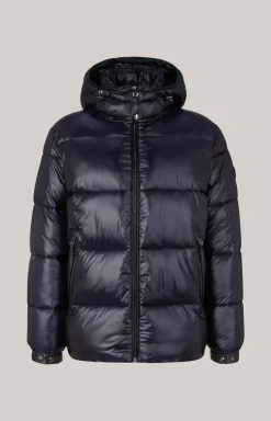 Steppjacke Ambro mit Kapuze in Dunkelblau