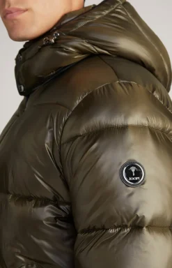 Steppjacke Ambro mit Kapuze in Khaki