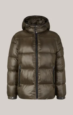 Steppjacke Ambro mit Kapuze in Khaki