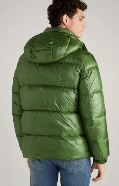 Steppjacke Ambro mit Kapuze in Hellgrün