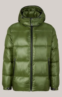 Steppjacke Ambro mit Kapuze in Hellgrün