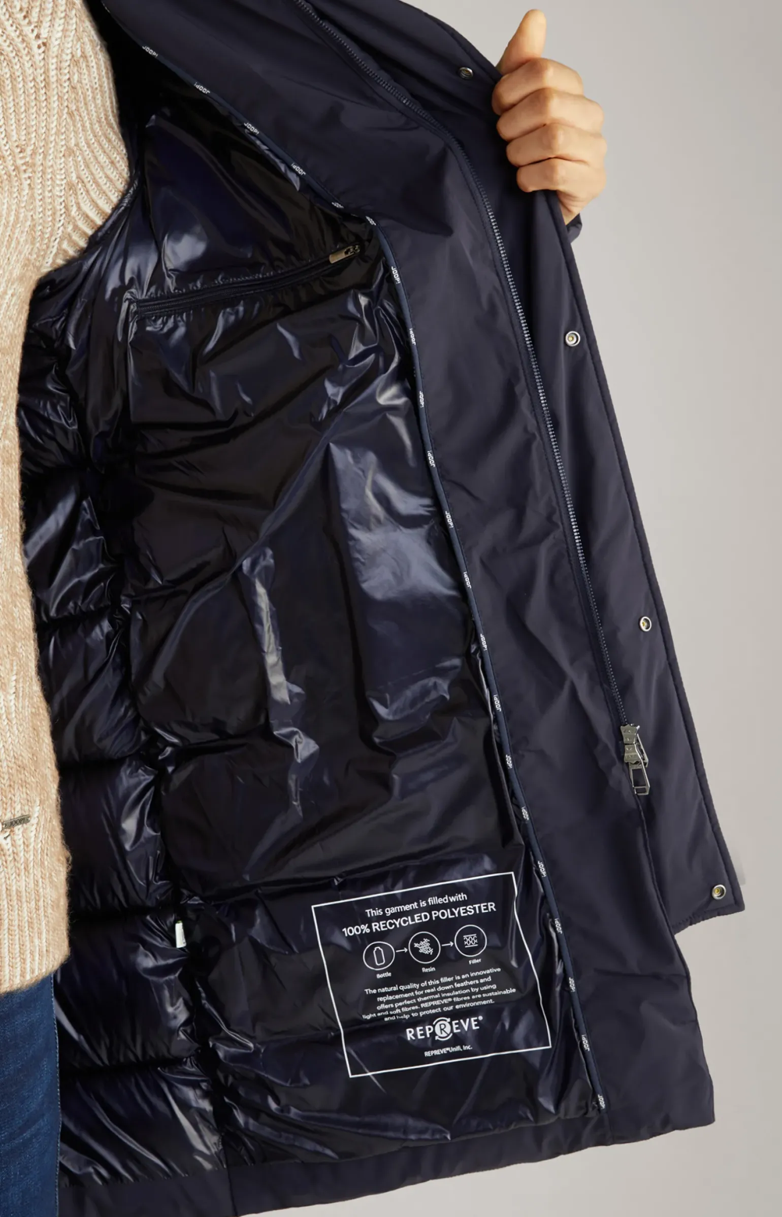 Steppmantel Winsten in Dunkelblau