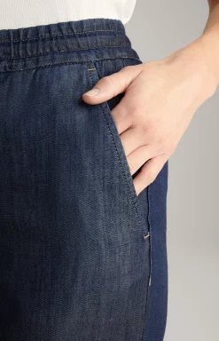 Stoffhose in Denim Blue