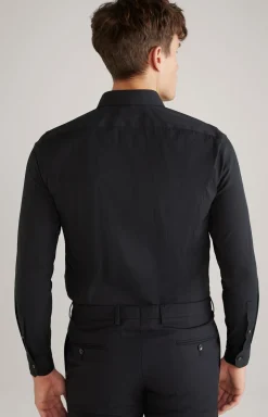 Stretch-Hemd Victor in Schwarz