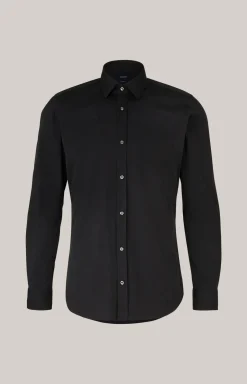 Stretch-Hemd Victor in Schwarz