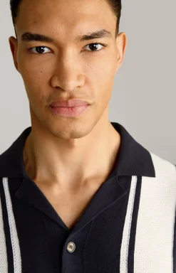 Strick-Hemd Klaas in Navy