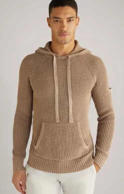 Strick-Hoodie Hoodor in Braun