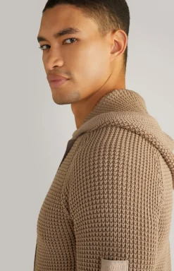 Strick-Hoodie Hoodor in Braun