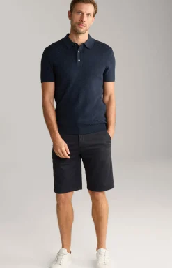 Strick-Poloshirt Maurice in Navy