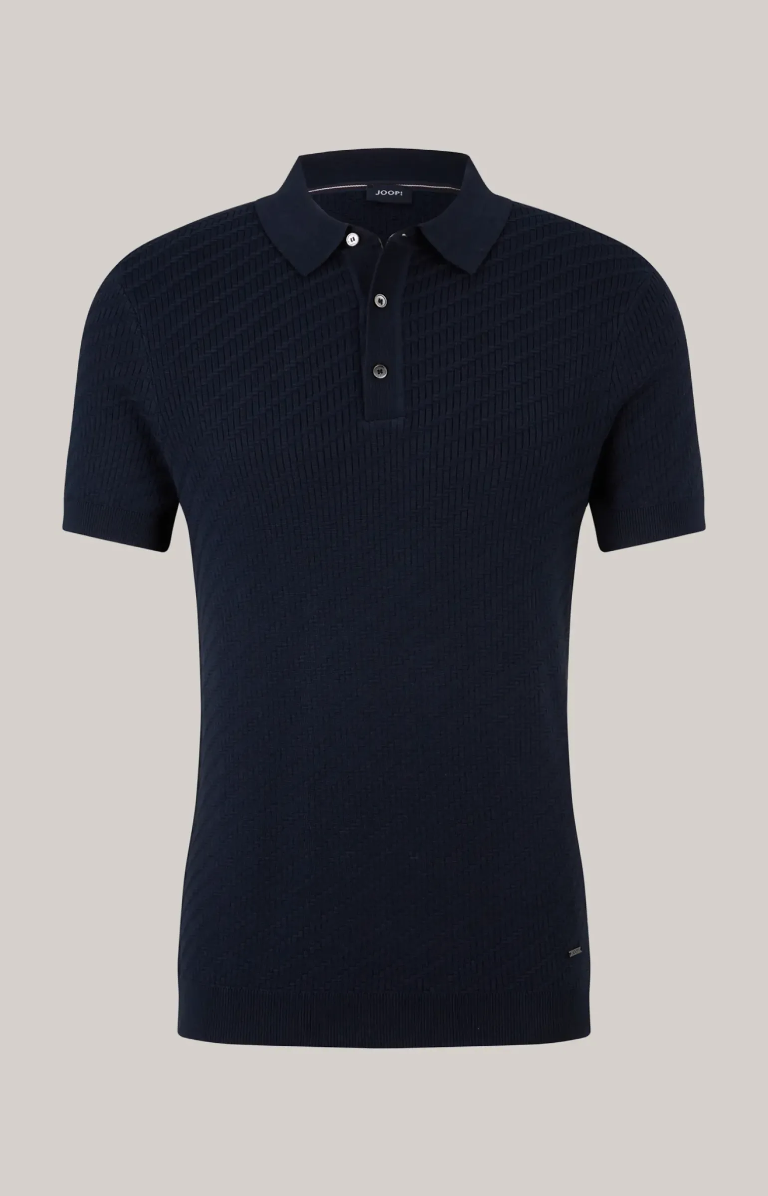 Strick-Poloshirt Maurice in Navy