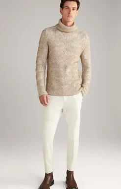 Strickpullover Hairo in Braun/Offwhite