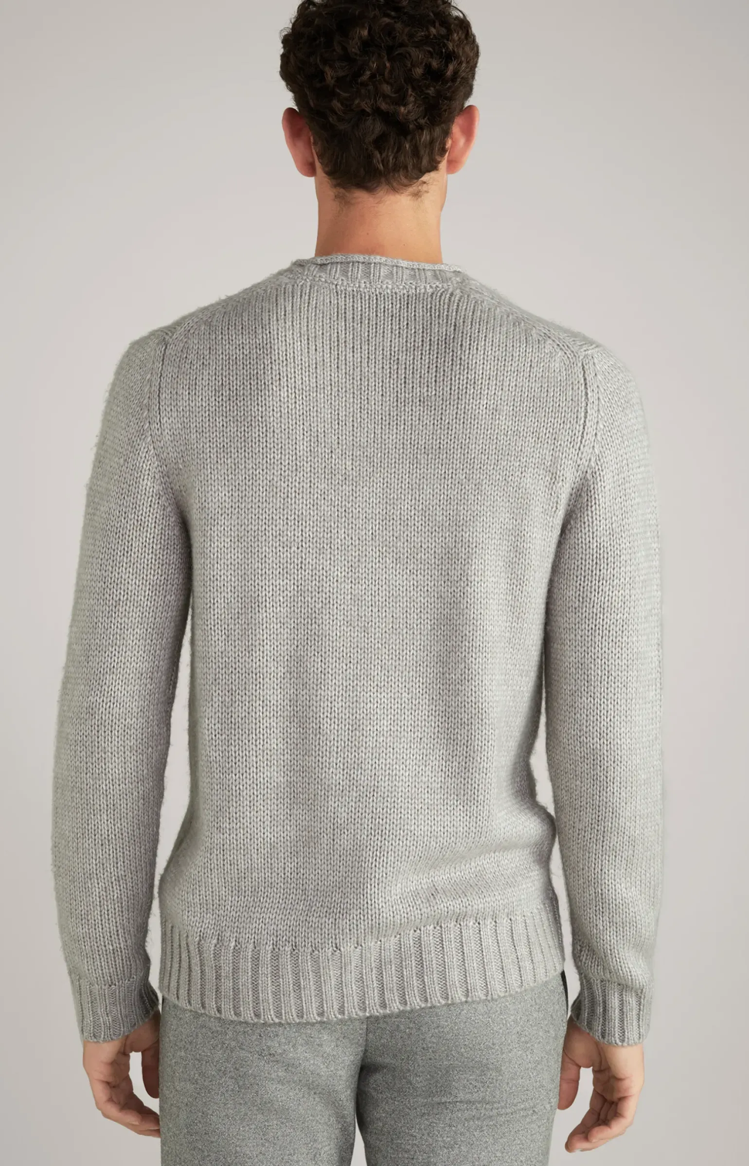 Strickpullover Haron in Hellgrau meliert