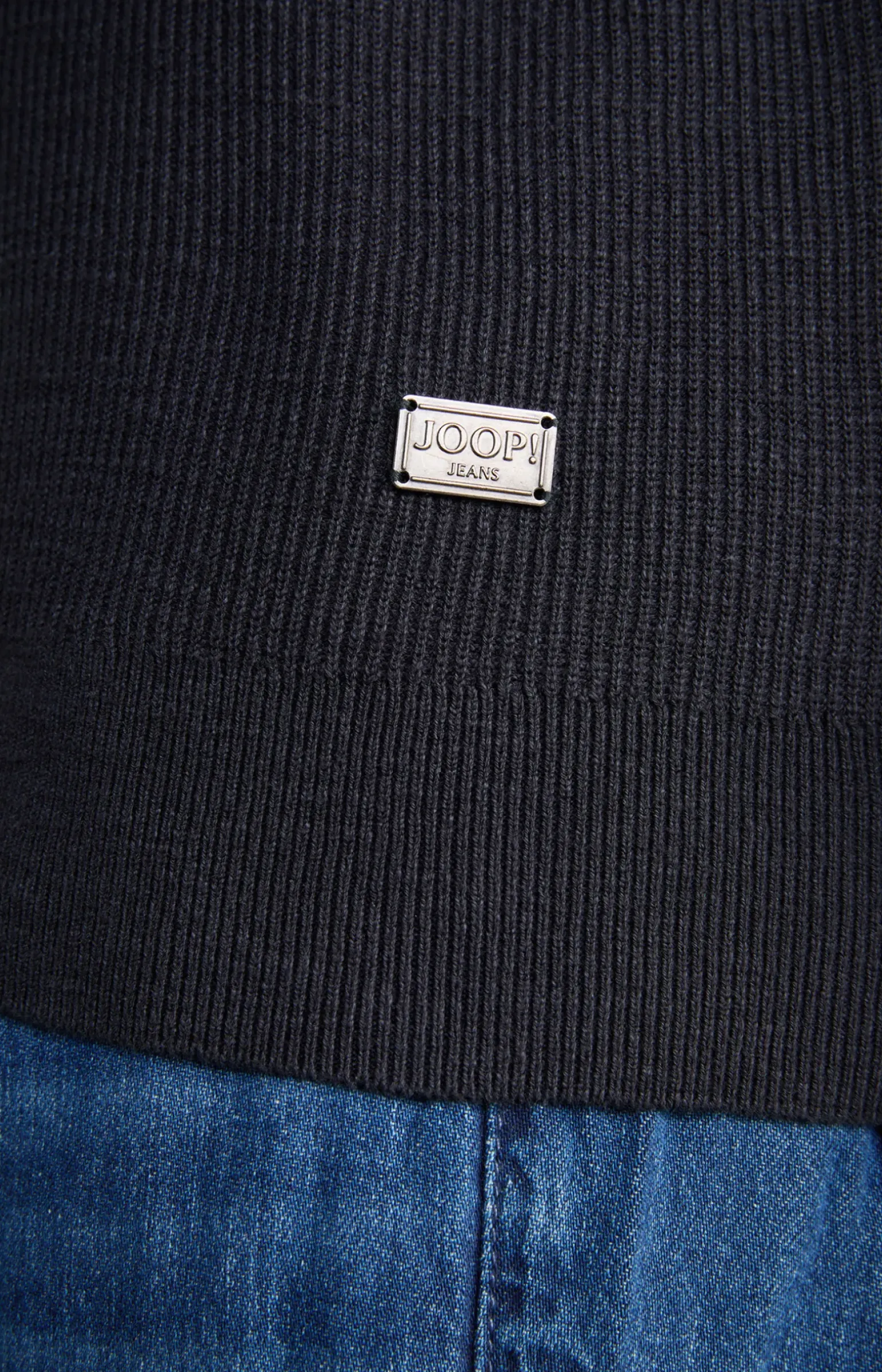 Strickpullover Henley in Navy