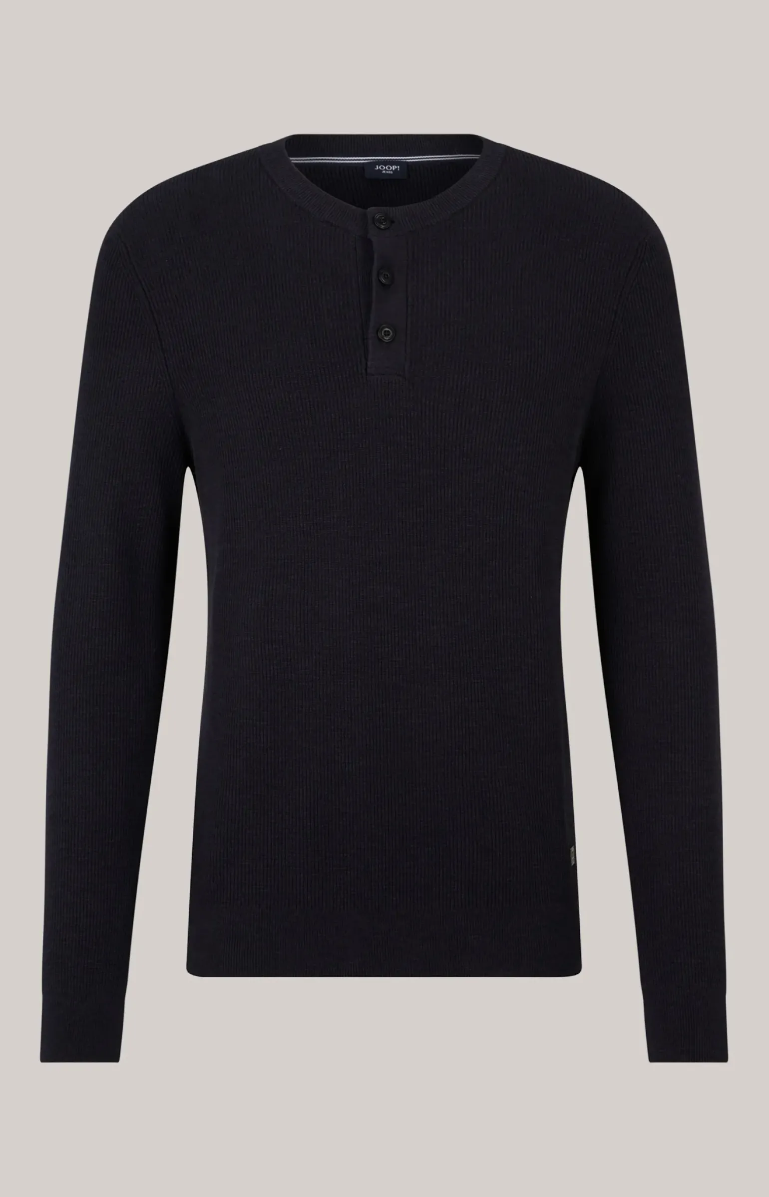 Strickpullover Henley in Navy