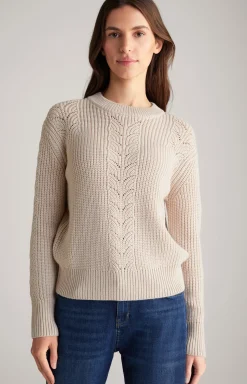 Strick-Pullover in Nude