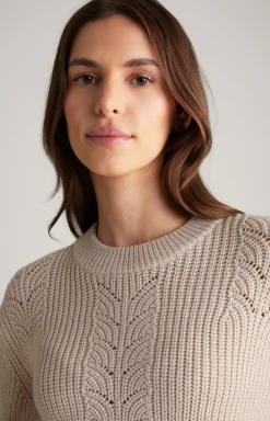 Strick-Pullover in Nude