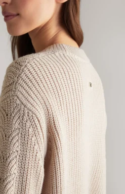 Strick-Pullover in Nude